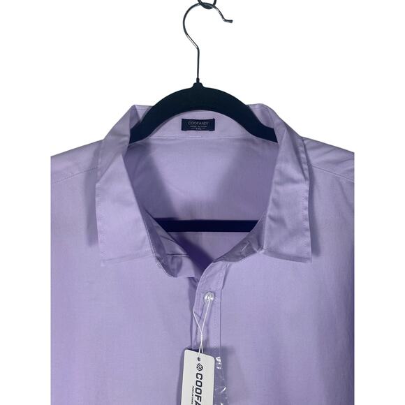 NWT Mens Coof Andy Purple collared dress T-shirt  size 2XL - Picture 2 of 8